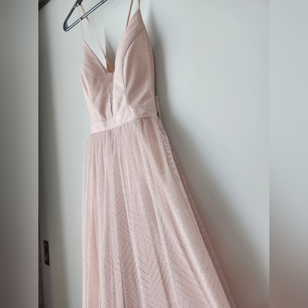 NWT Sparkly Light Pink Prom or Wedding Guest Dress NEW